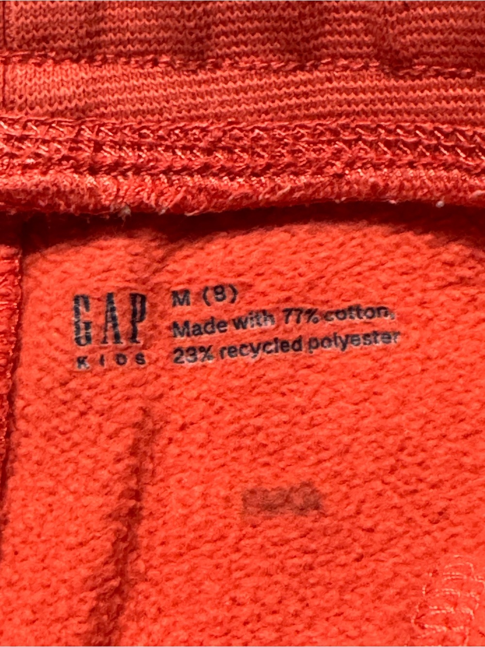 GAP Kids Orange/Coral Fleece Sweat Shorts Boys Size M (8) Drawstring Lounge - Picture 5 of 8